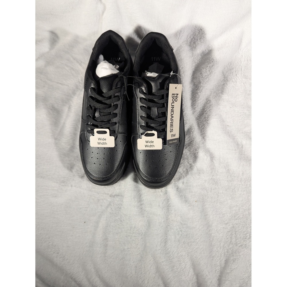 No Boundaries Platform Sneakers Womens 11W Black New Memory Foam Wide Width